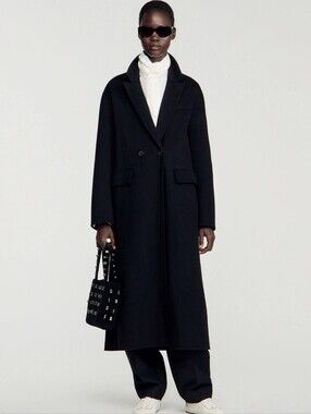 Sandro Double-faced coat with studs